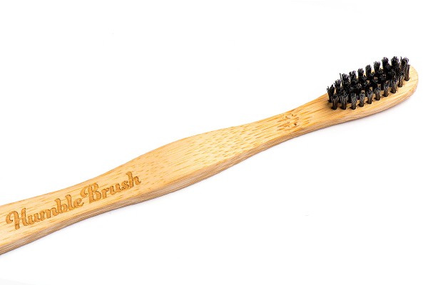 HUMBLE Brush Bambuszahnbürste für Erwachsene, soft schwarz