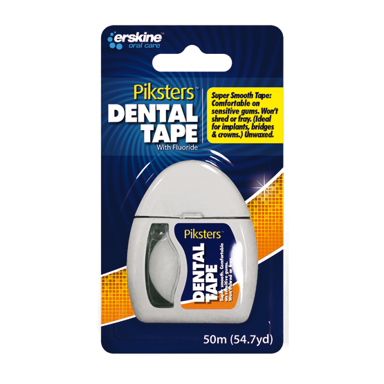 Piksters Dental-Tape PTFE mit Fluorid 50m