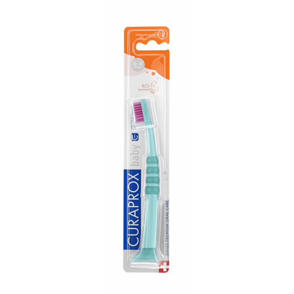 Curaprox Baby Zahnbürste - Erste Zahnbürste für Babys mit 4260 extra weichen Curen Borsten - Extra S